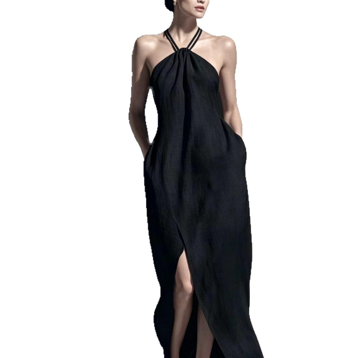 Lavian® Slit Halter Dress
